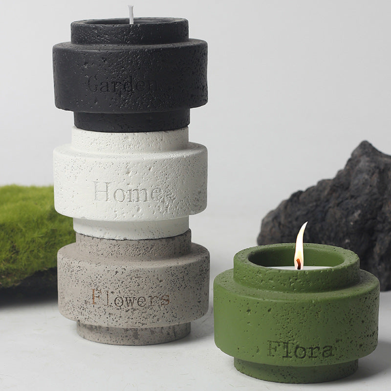 Handcrafted Earthy Aromatherapy Stone Candle Holder - Garden, Home, and Flora Collection