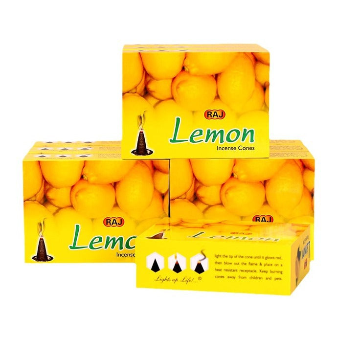 Lemon Scented Incense Cones for Meditation and Spiritual Cleansing