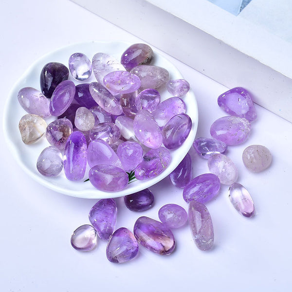 Natural Polished Amethyst Healing Stones for Meditation and Chakra Balancing