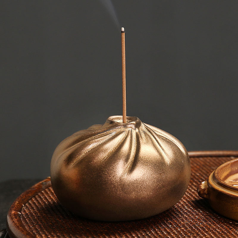 Elegant Dumpling-Inspired Incense Burner - Unique Zen Decor for Meditation and Relaxation