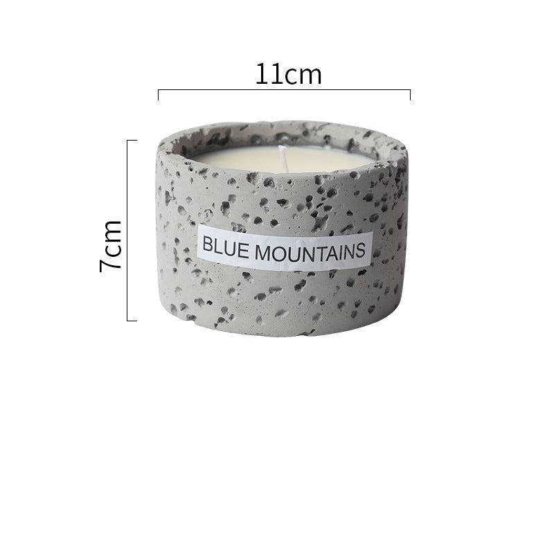 Blue Mountains Natural Stone Candle with Calming Scents for Meditation and Relaxation