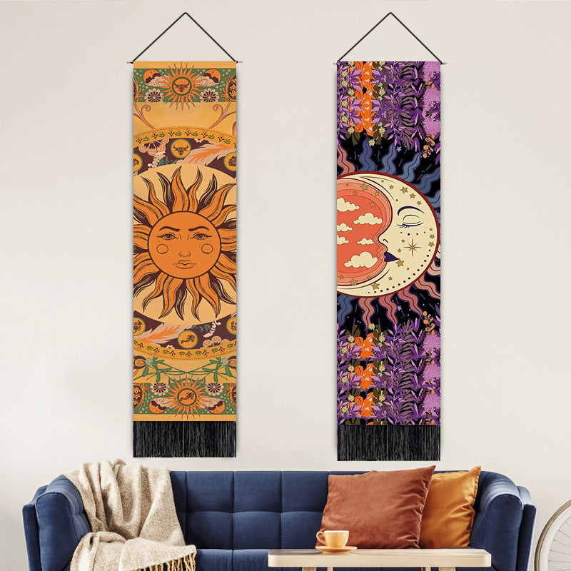 Sun and Moon Tapestry Wall Hangings Set – Celestial Spiritual Decor for Meditation Spaces