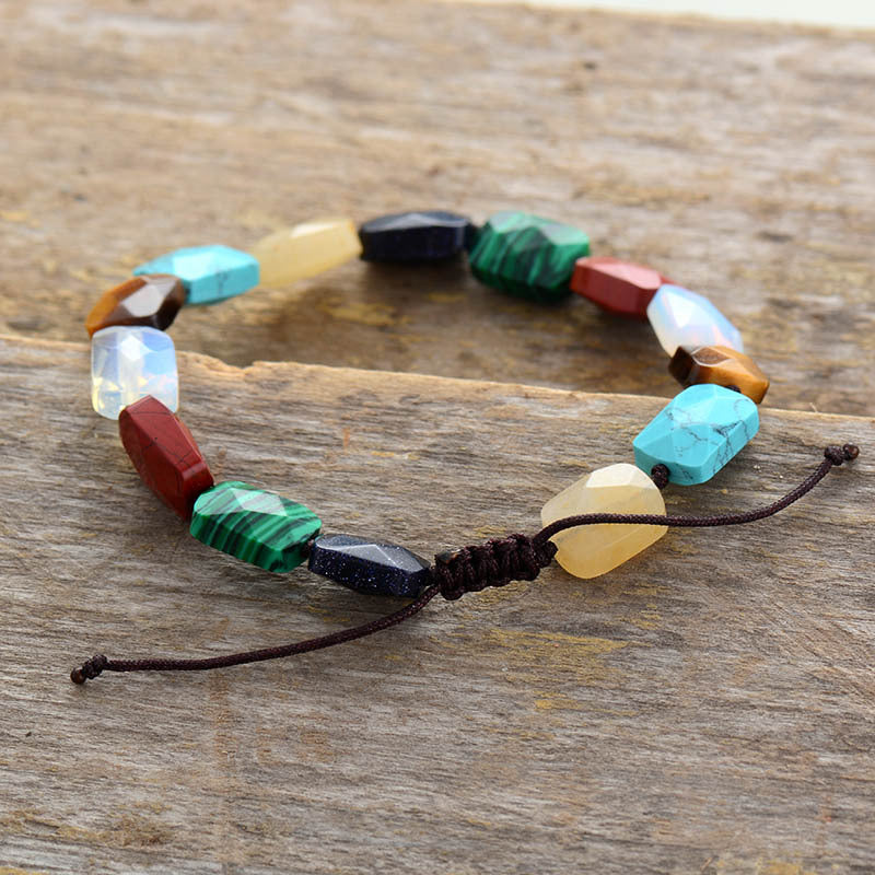 Chakra Balancing Multi-Gemstone Bracelet for Spiritual Healing and Energy Alignment