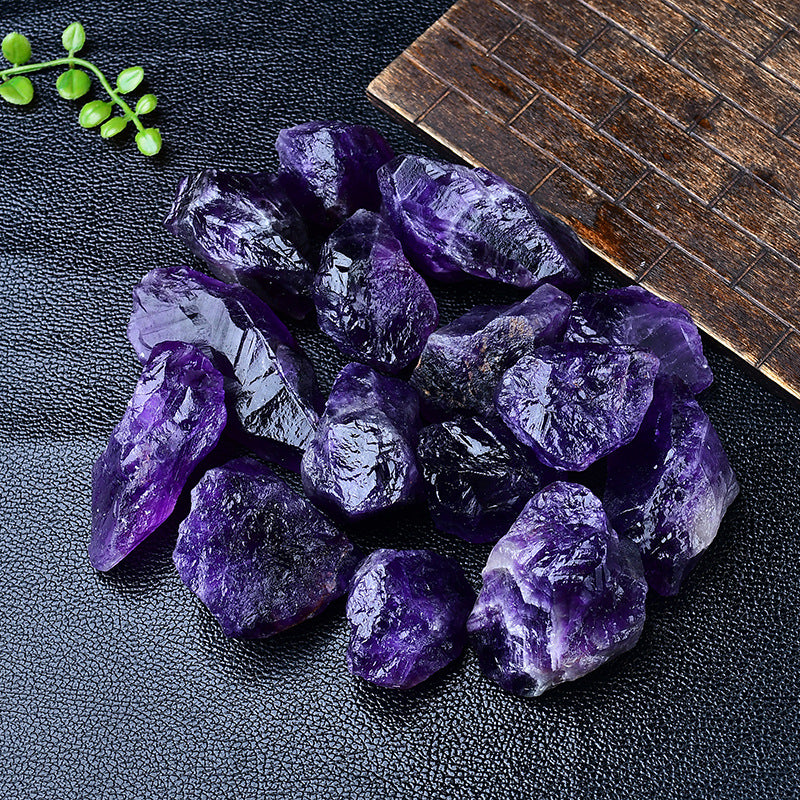 Natural Raw Amethyst Healing Stones - Deep Purple Crystals for Meditation, Spiritual Growth, and Energy Balance