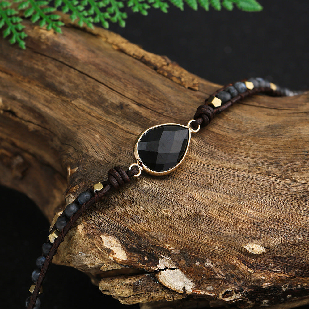 Midnight Elegance Onyx Wrap Bracelet