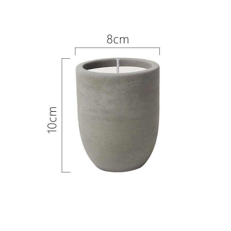 Minimalist Natural Concrete Candles for Meditation, Relaxation, and Spiritual Ambiance