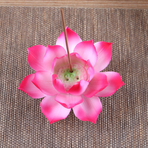 Elegant Lotus Flower Incense Holder for Meditation and Aromatherapy - Decorative Incense Burner for Spiritual Healing