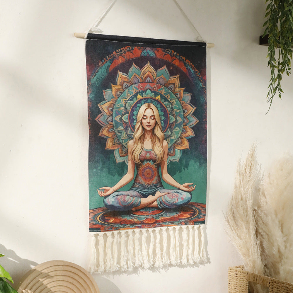 Meditation Goddess Wall Tapestry - Spiritual Yoga Decor