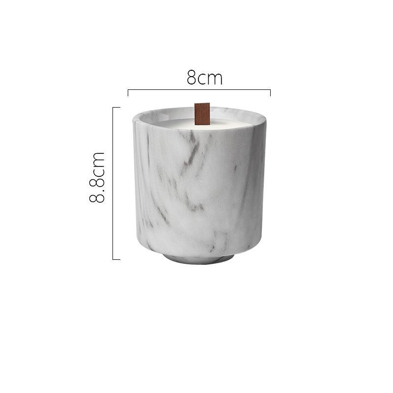 Elegant Marble Stone Candle Holder with Natural Soy Wax for Meditation and Home Decor