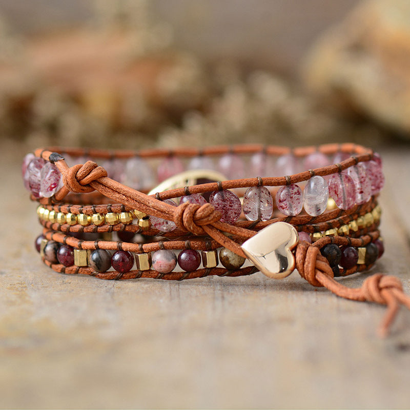 Ruby Aura Wrap Bracelet