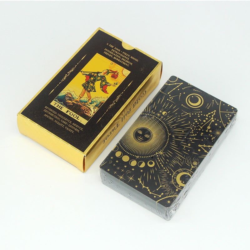 Classic Beginner Tarot Card Series with Gold Foil Design - Perfect for Spiritual Guidance and Intuitive Reading