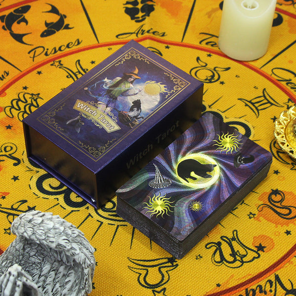 Enchanting Witch Tarot Card Deck for Spiritual Guidance and Magical Divination