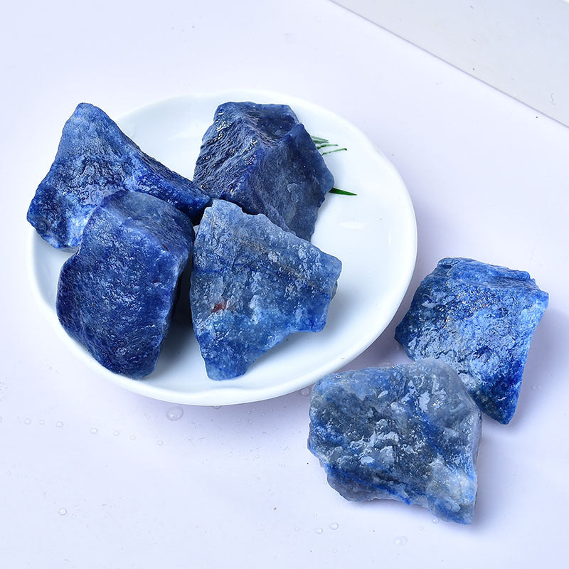 Raw Blue Sodalite Healing Stones for Spiritual Balance and Meditation