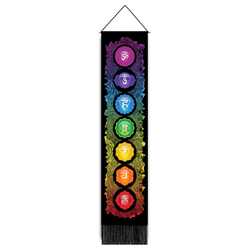 Chakra Healing Wall Tapestry for Spiritual Alignment and Meditation