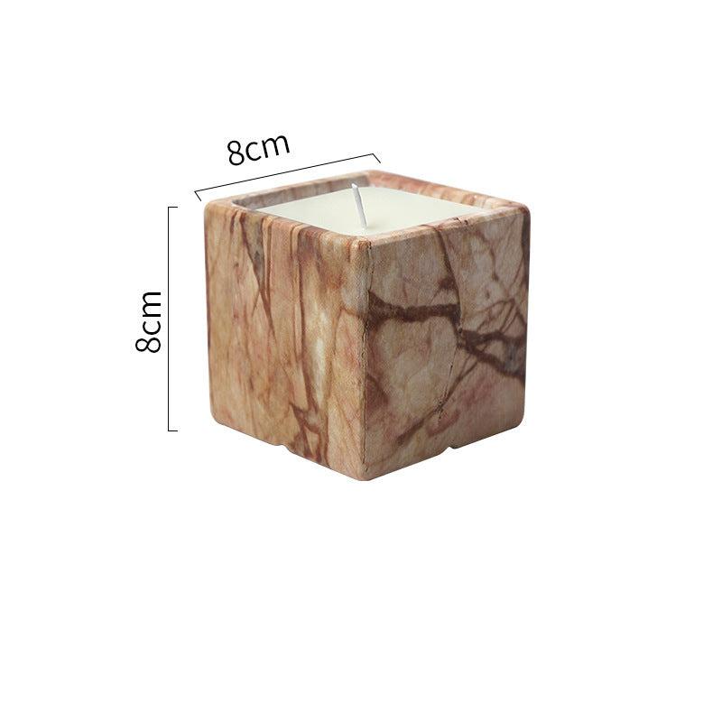 Square Marble-Effect Scented Candle Collection - Luxurious Aromatherapy Candles for Home Decor and Spiritual Relaxation