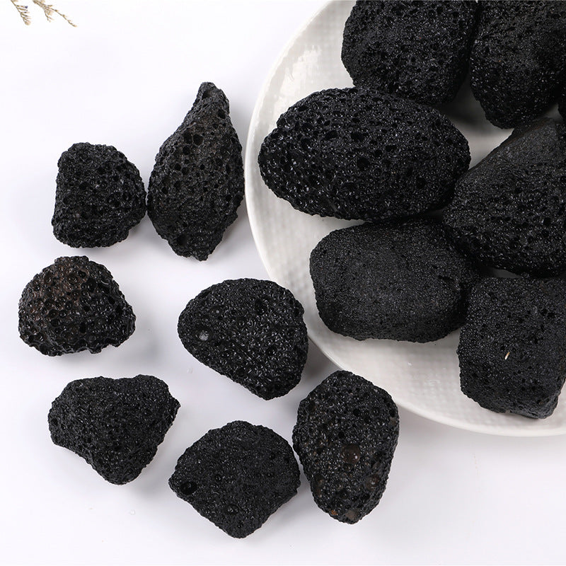 Natural Black Lava Stones for Grounding, Energy Balancing, and Chakra Healing – Raw Volcanic Rock for Meditation and Spiritual Practices