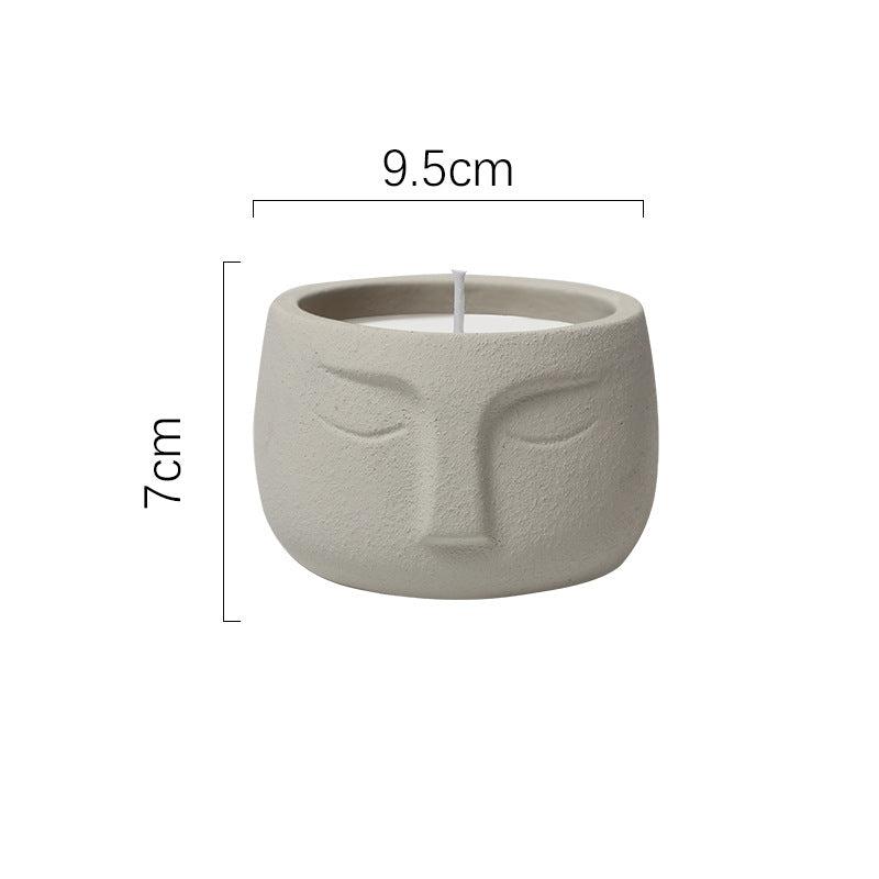 Face Ceramic Aromatherapy Candle – Spiritual Scented Candle for Meditation, Relaxation, and Mindful Living