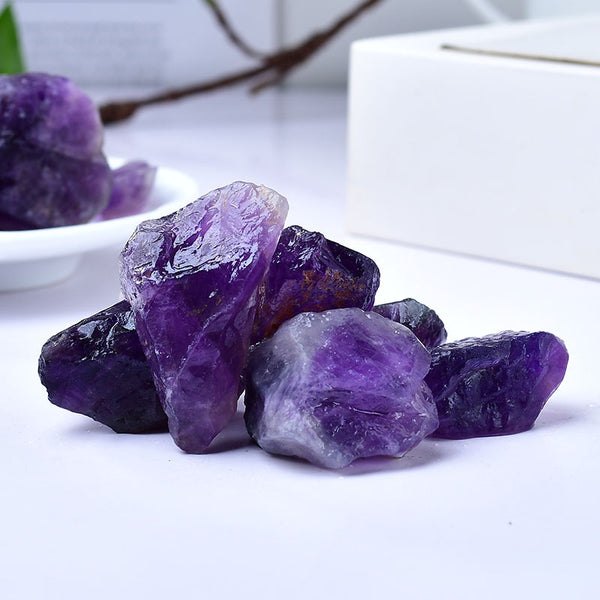 Natural Raw Amethyst Healing Crystal Stones for Spiritual Energy and Chakra Balancing