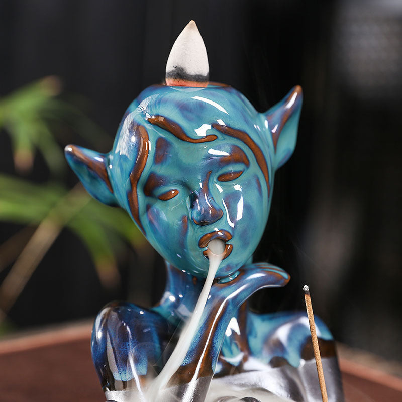 Mystical Elf Backflow Incense Burner for Meditation, Relaxation, and Spiritual Cleansing