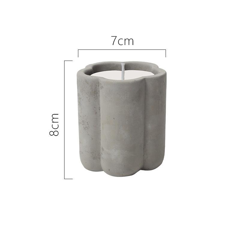 Minimalist Natural Concrete Candles for Meditation, Relaxation, and Spiritual Ambiance