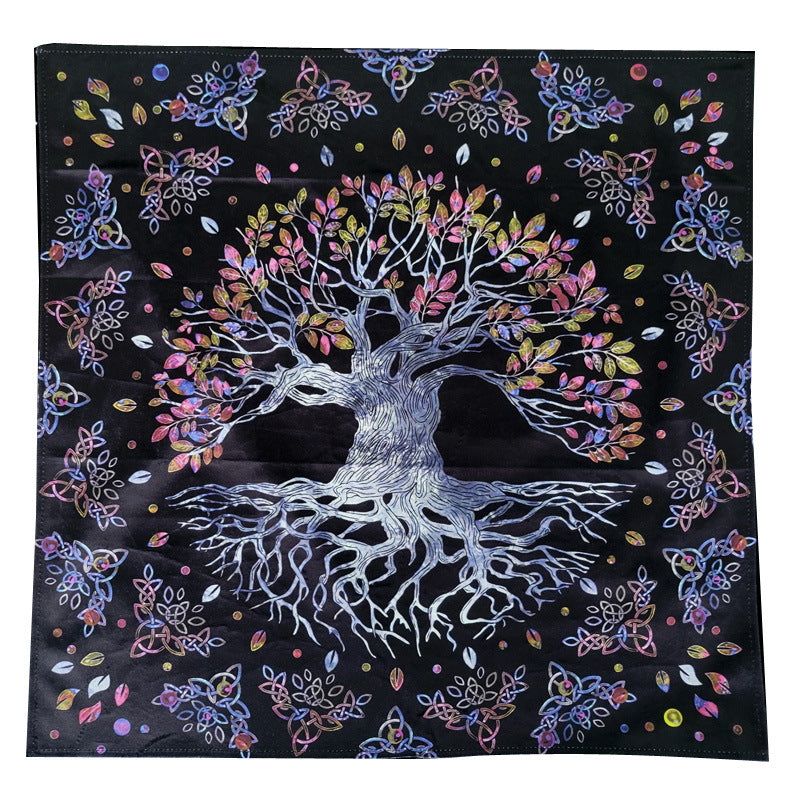 Tree of Life Altar Cloth with Mystical Celtic Design for Rituals and Sacred Space Enhancement