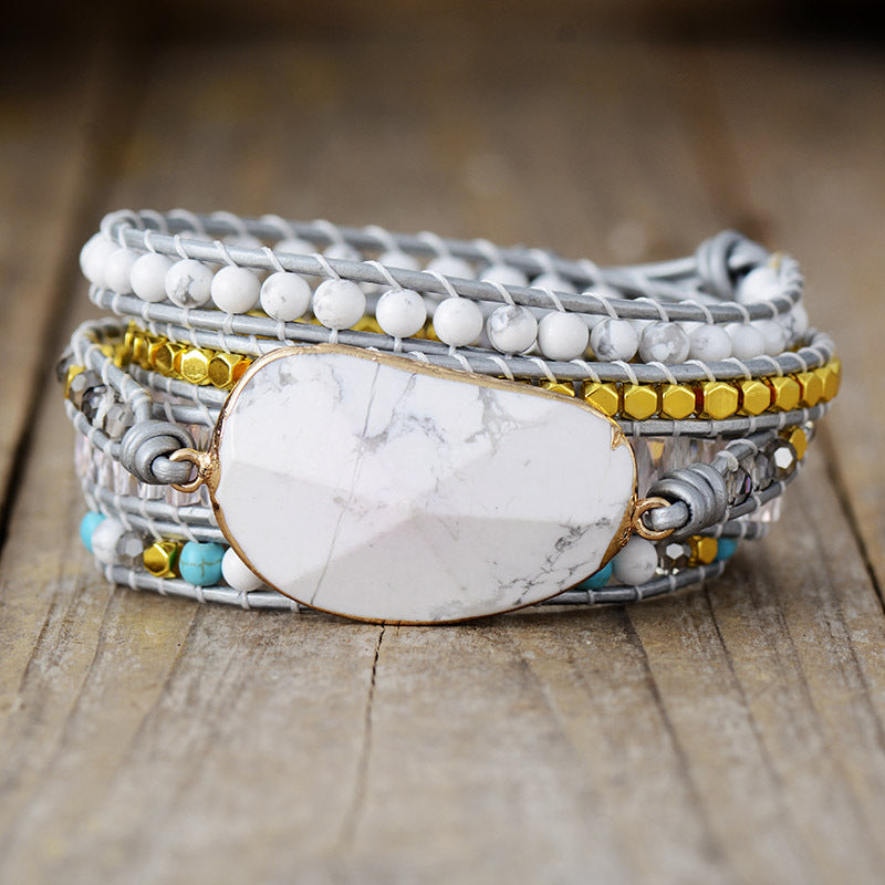 Howlite Harmony Wrap Bracelet