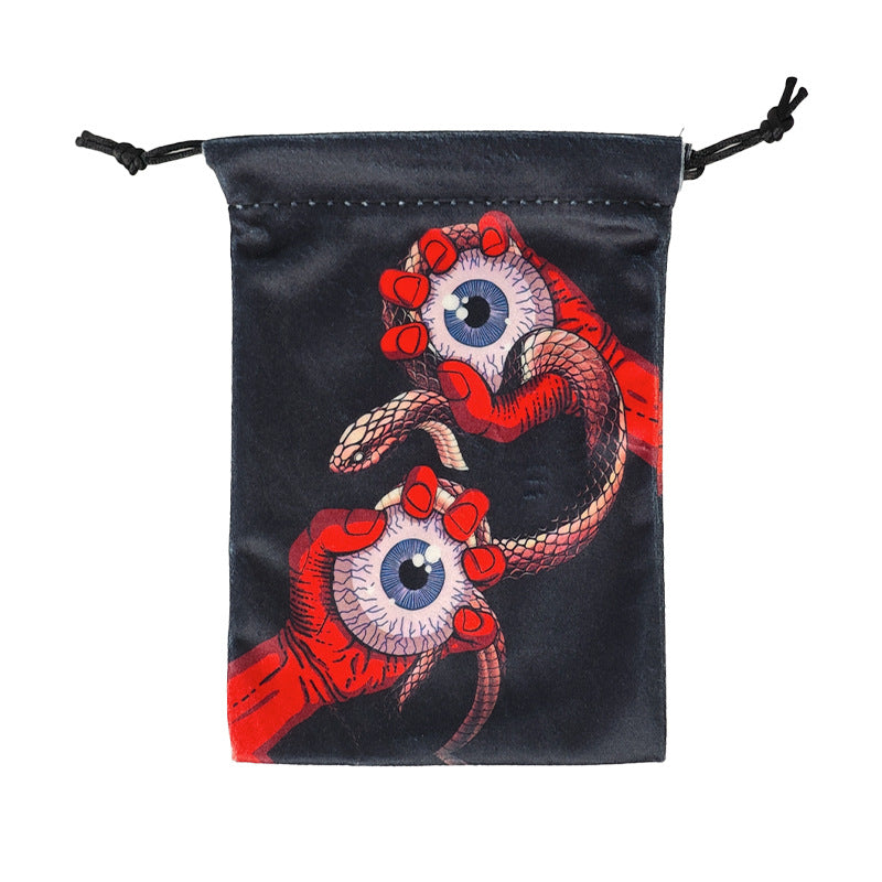 Vibrant Psychedelic Art Tarot and Crystal Drawstring Pouches for Spiritual Tools and Accessories – Unique and Eye-Catching Designs for Mystical Storage