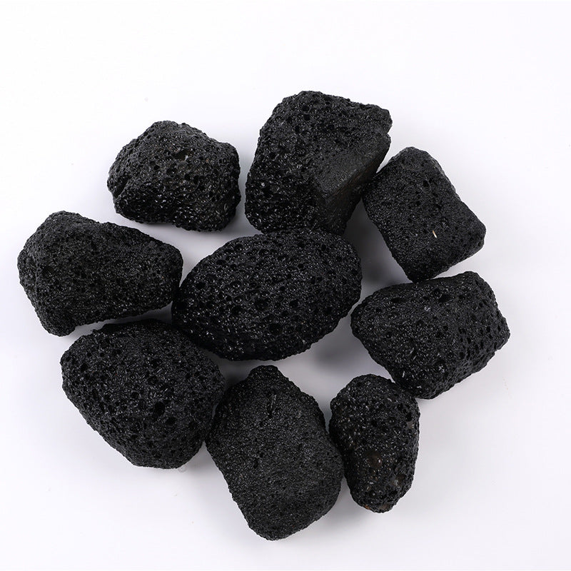 Natural Black Lava Stones for Grounding, Energy Balancing, and Chakra Healing – Raw Volcanic Rock for Meditation and Spiritual Practices