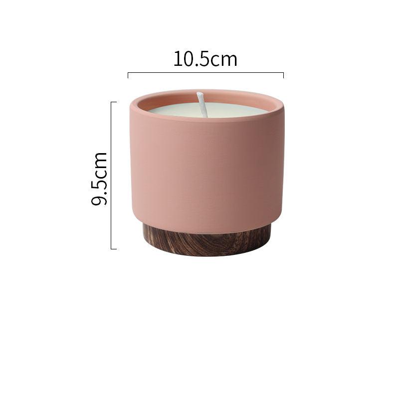 Elegant Aromatherapy Candle with Wooden Base for Spiritual Healing and Meditation