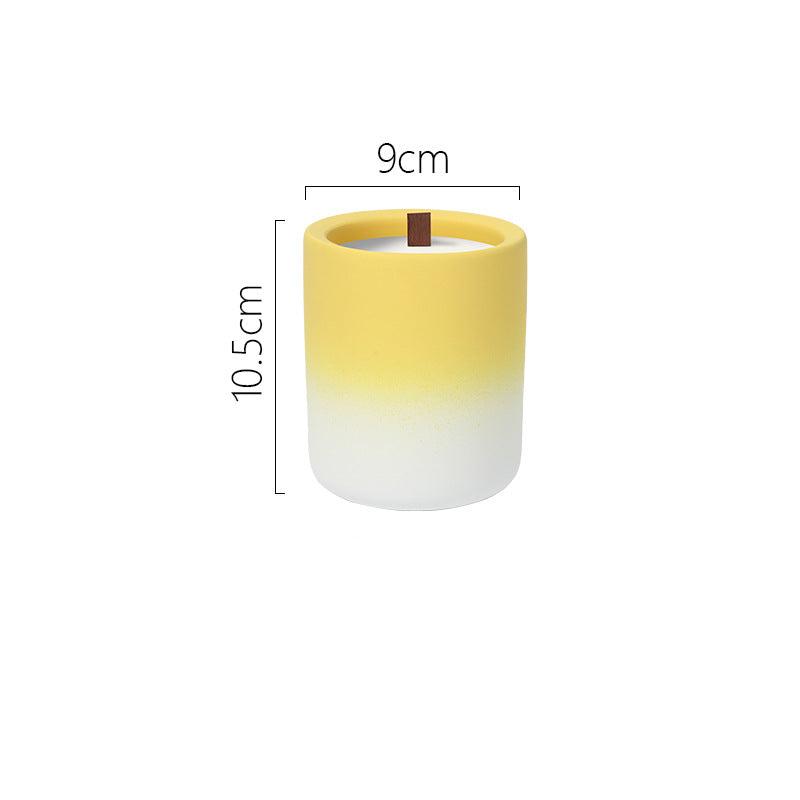 Modern Gradient Ceramic Candle for Spiritual Meditation and Healing