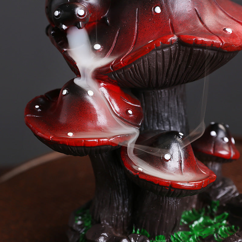 Enchanted Mushroom Backflow Incense Burner for Meditation, Spiritual Cleansing, and Relaxation