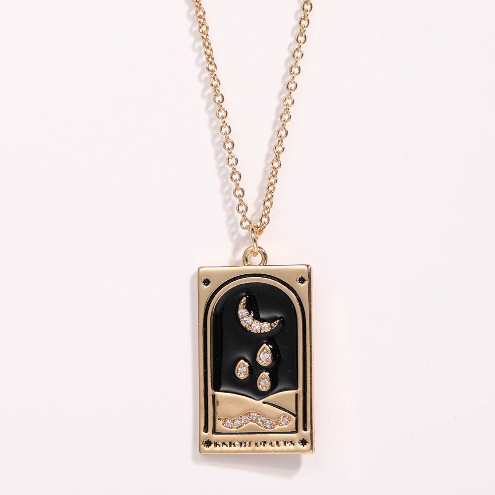 Tarot-Inspired Gold Pendant Necklace Collection - A Touch of Spiritual Elegance