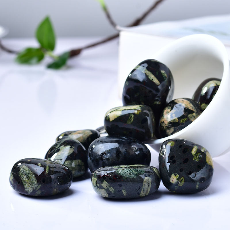 Kambaba Jasper Tumbled Stones for Grounding and Peace - Polished Healing Crystals for Emotional Balance