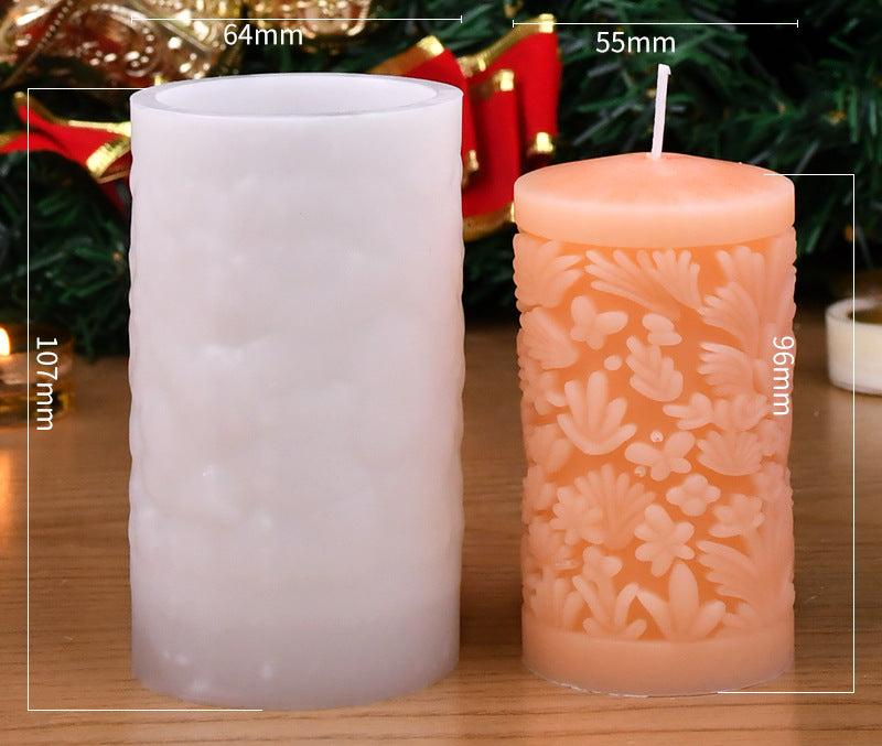 Artisan Sculpted Pillar Candles with Intricate Designs - Decorative Holiday Candles for Spiritual Ambiance and Home Décor