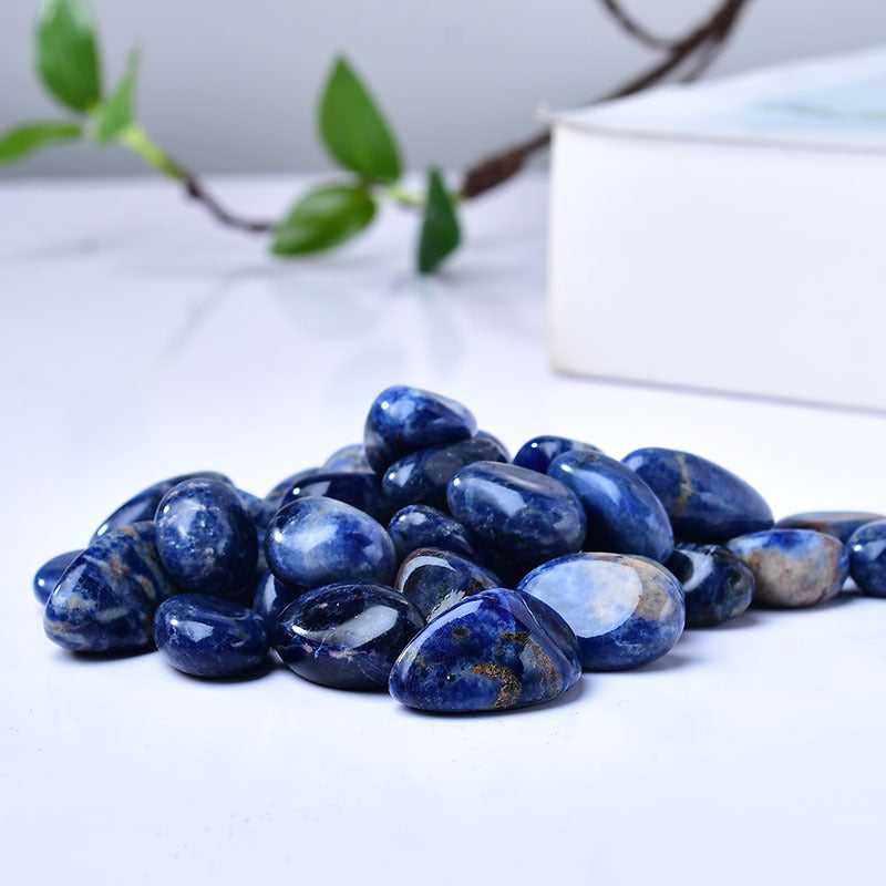 Blue Sodalite Tumbled Stones for Intuition and Communication - Polished Healing Crystals for Spiritual Insight