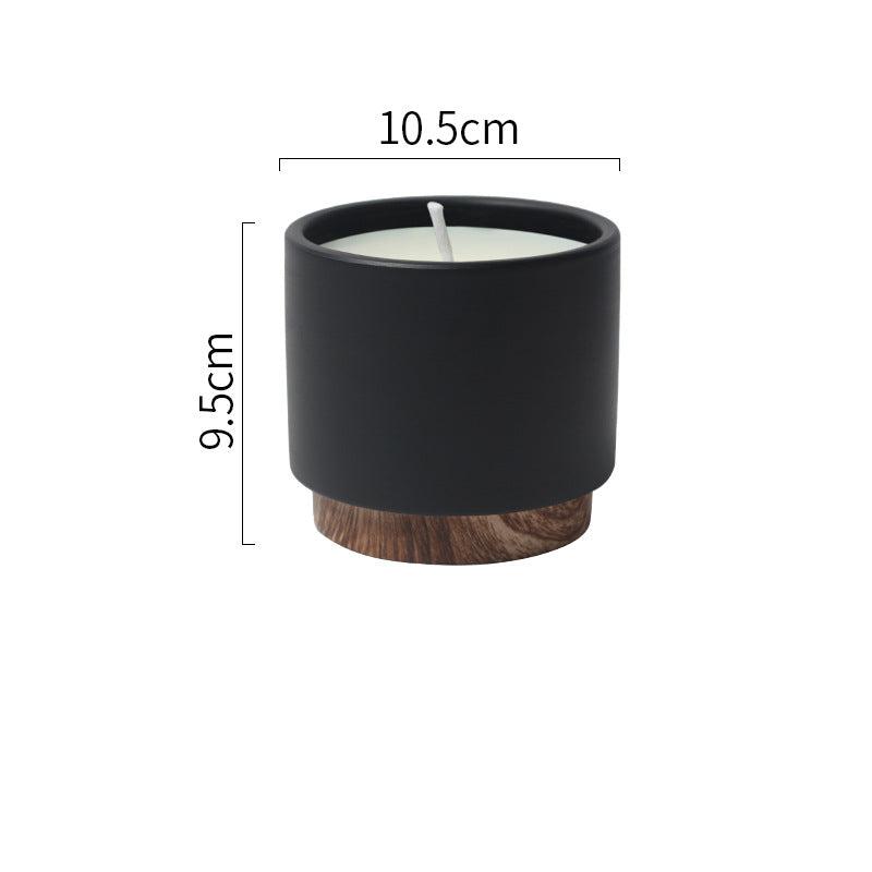 Elegant Aromatherapy Candle with Wooden Base for Spiritual Healing and Meditation