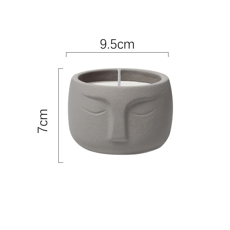 Face Ceramic Aromatherapy Candle – Spiritual Scented Candle for Meditation, Relaxation, and Mindful Living