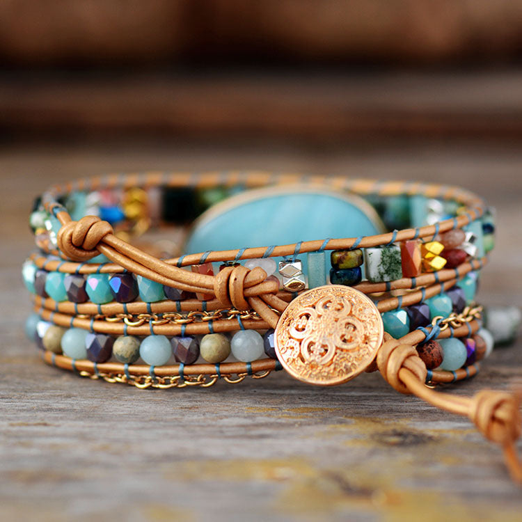 Amazonite Tranquility Wrap Bracelet