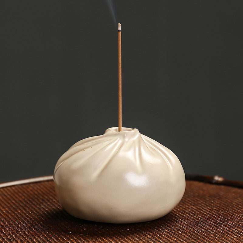 Elegant Dumpling-Inspired Incense Burner - Unique Zen Decor for Meditation and Relaxation