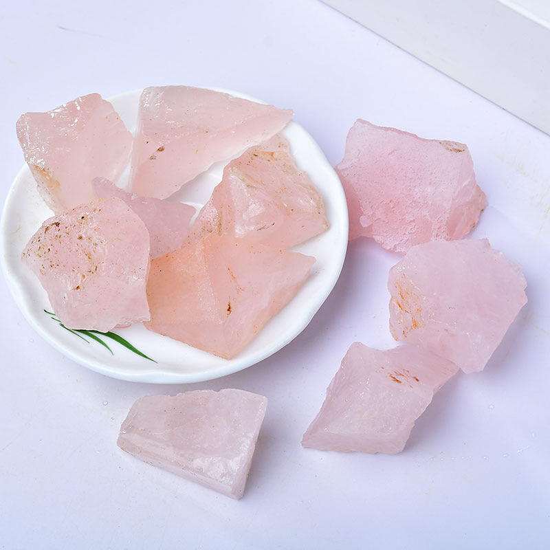 Natural Pink Healing Stones - Raw Rose Quartz Crystals for Love, Healing, and Emotional Balance