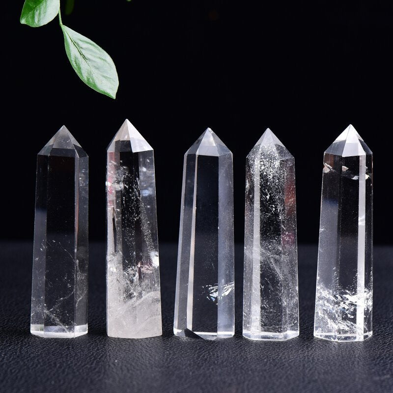 High-Quality Clear Quartz Crystal Tower Points for Energy Healing, Meditation, and Feng Shui