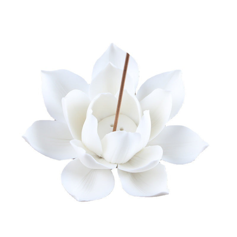 Elegant Lotus Flower Incense Holder for Meditation and Aromatherapy - Decorative Incense Burner for Spiritual Healing