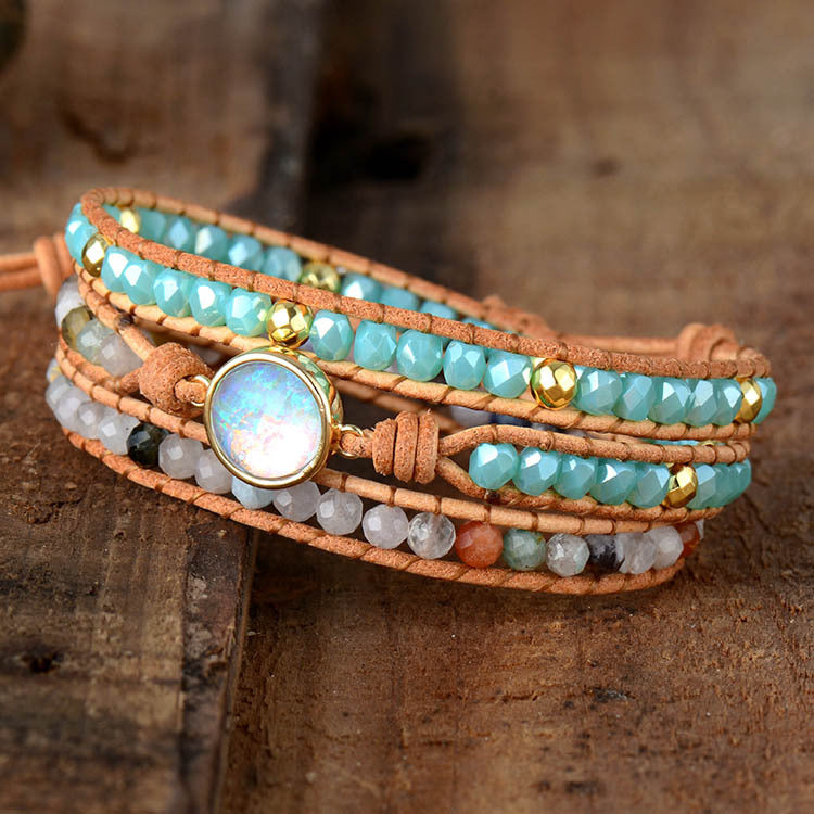 Ocean Breeze Opal Wrap Bracelet