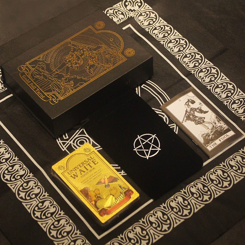 Deluxe Rider-Waite Tarot Card Set with Velvet Drawstring Bag and Decorative Tarot Box for Spiritual Guidance and Divination