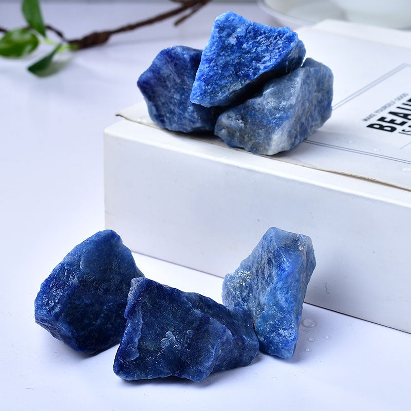 Raw Blue Sodalite Healing Stones for Spiritual Balance and Meditation