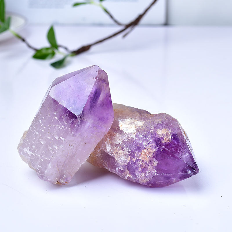 Raw Amethyst Crystal Points for Spiritual Healing and Meditation