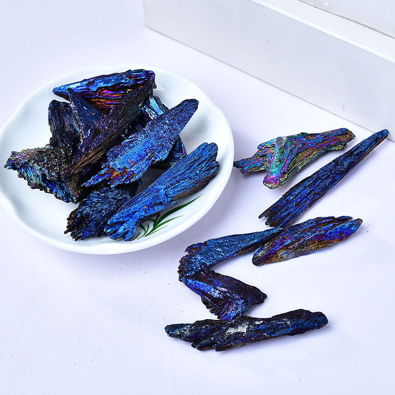 Rainbow Titanium Aura Quartz Healing Crystals for Chakra Balancing and Energy Cleansing