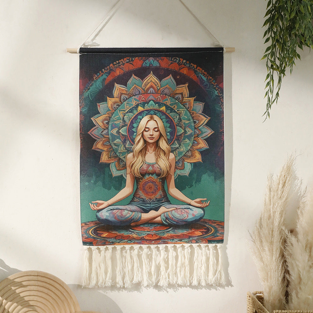 Meditation Goddess Wall Tapestry - Spiritual Yoga Decor