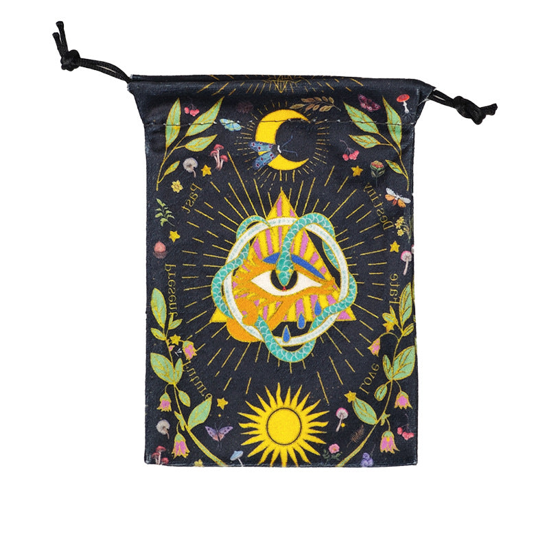 Vibrant Psychedelic Art Tarot and Crystal Drawstring Pouches for Spiritual Tools and Accessories – Unique and Eye-Catching Designs for Mystical Storage