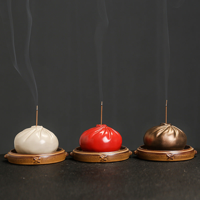 Elegant Dumpling-Inspired Incense Burner - Unique Zen Decor for Meditation and Relaxation